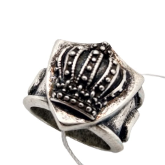 Stigma Other - Stigma Men's Oxidized Silver Tone Crown Ring Size 10
